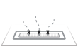 An icon of downdraft ventilation.