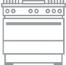 A 36-inch professional range.
