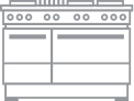 A 48-Inch professional range.