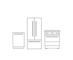 A series of icons of different appliances. A series of icons of different appliances.