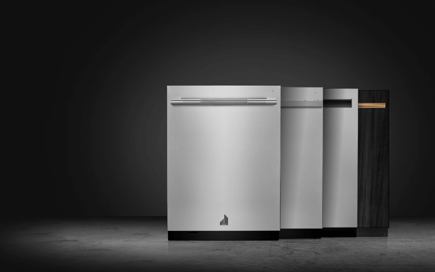 Four JennAir® Dishwashers in different styles.