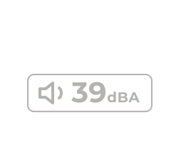 39 dBA icon. 39 dBA icon.