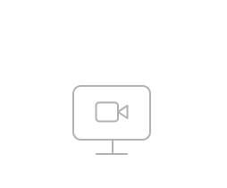An icon of a computer screen with a video camera on the screen.  An icon of a computer screen with a video camera on the screen.
