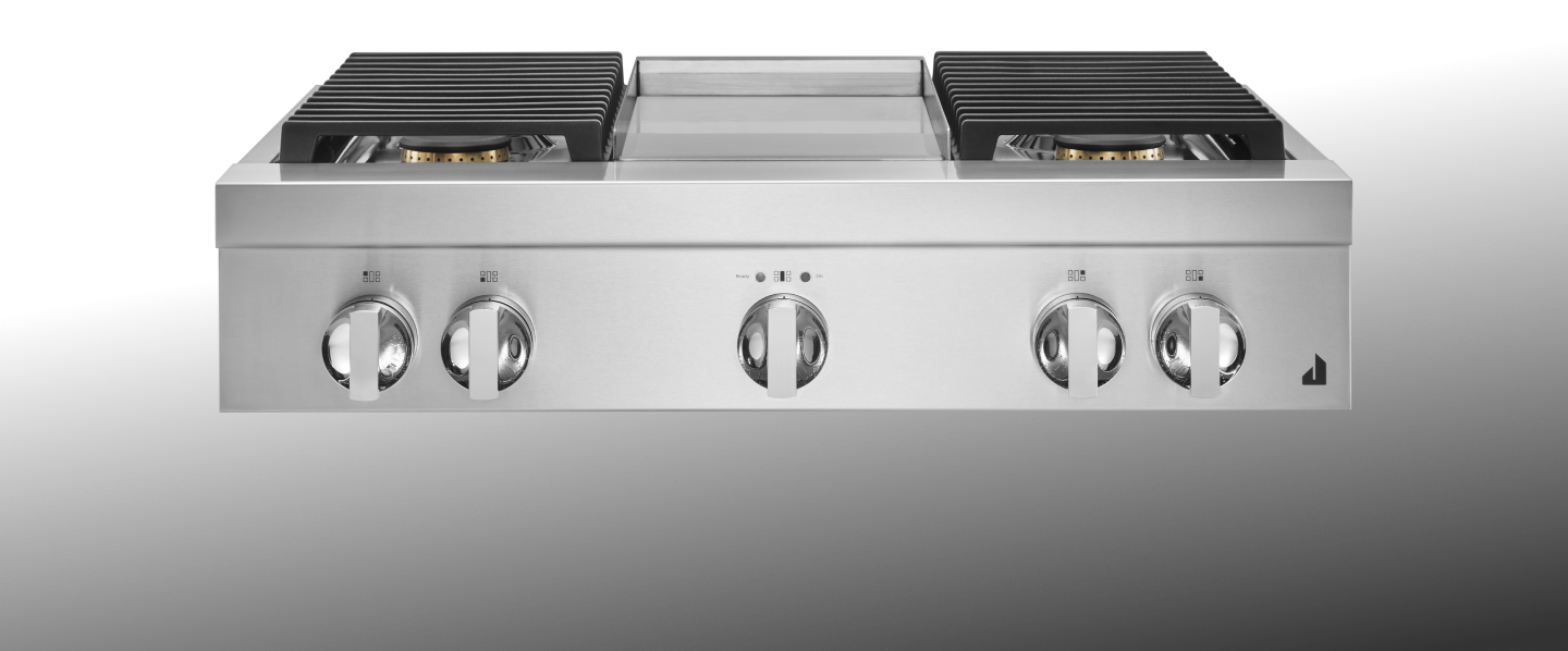 A NOIR™ JennAir® Gas Rangetop. A NOIR™ JennAir® Gas Rangetop.