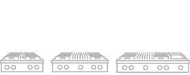 An icon of gas rangetops.
