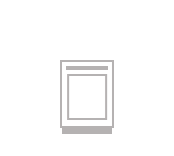 An icon of a compact undercounter refrigerator.