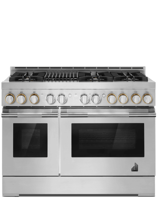 A 48" RISE™ Gas Range.