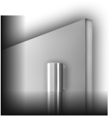 A swatch of the RISE™ deisgn expression stainless steel and custom knurled handle.