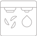 An icon of an external ice and water dispenser.