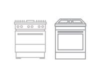 A series of three range icons.
