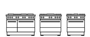 A series of three range icons.