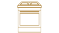 A slide-in range.
