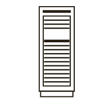 A wine column refrigerator icon.