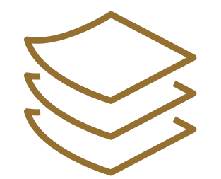 An icon depicting three stacked squares.