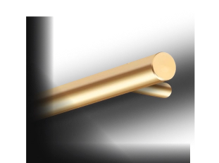 A brass custom-made handle.