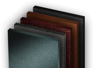 A series of leather panels from the Cuts Collection.