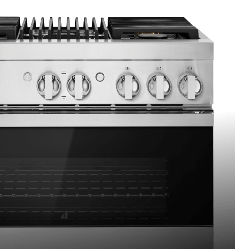 A JennAir® NOIR™ Professional-Style Range.