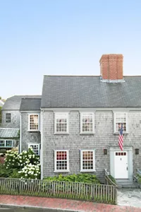 The exterior of the home in Nantucket. 