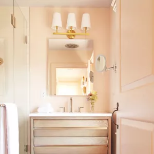 The sink in one of the bedroom bathrooms.