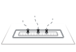 An icon of downdraft ventilation.