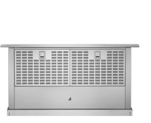 A JennAir® 30-inch telescoping downdraft ventilation.