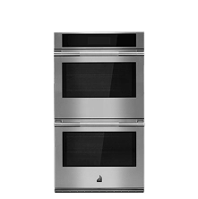 An open double wall oven from JennAir.